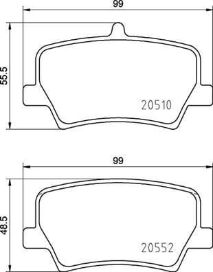 VALEO FREN BALATA ARKA VOLVO XC40 1.5 T3 2018- / XC40 2.0 D3 2018- / XC40 2.0 D4 2018-