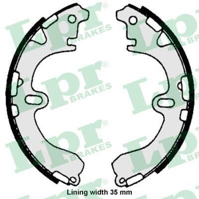 LPR FREN PABUC BALATA ARKA 200X30/37mm TOYOTA COROLLA (E9) 1.3 - 1.6 - 1.8 D 1987-1993/ COROLLA (E10) 1.3i - 1.6i 1992-1997/ COROLLA (E11) 1.4i - 1.6i 1997-2002 044951224