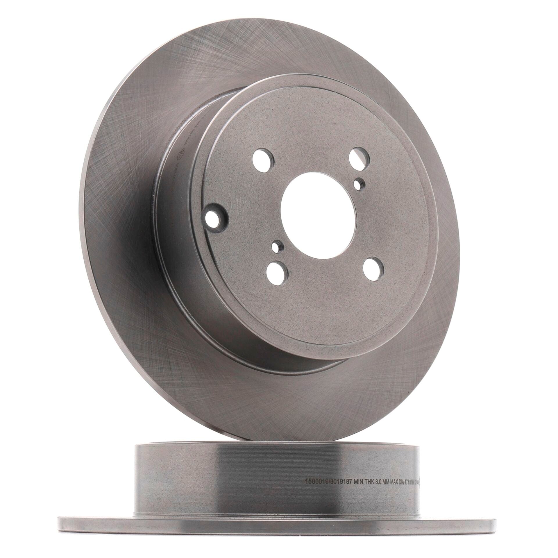 BOSCH FREN DISKI ARKA DUZ 4 BJN 279X9X55X55,8 TOYOTA COROLLA (_E12_) 1.4 D-4D 2002-2007 / COROLLA 2.0 D 2002-2007 / COROLLA 2.0 D-4D 2002-2007