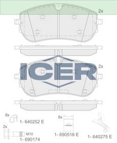 ICER FREN BALATASI DİSCOVERY SPORT(L550)-1.5P300EHYBRİD4X4-2.04X4-2.0D-2.0D4X4-2.0D150MHEV4X4-2.0D165-2.0