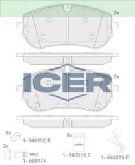 ICER FREN BALATASI DİSCOVERY SPORT(L550)-1.5P300EHYBRİD4X4-2.04X4-2.0D-2.0D4X4-2.0D150MHEV4X4-2.0D165-2.0
