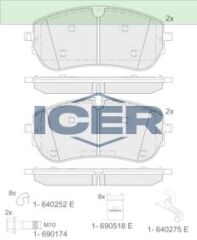 ICER FREN BALATASI DİSCOVERY SPORT(L550)-1.5P300EHYBRİD4X4-2.04X4-2.0D-2.0D4X4-2.0D150MHEV4X4-2.0D165-2.0