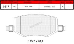 BEŞER FREN BALATASI ARKA SKYWELL ET-5
