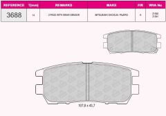 BEŞER FREN BALATA ARKA IKAZLI MITSUBISHI PAJERO II 2.8 TD 1990-1999 / 2.5 TD 1990-1999 / 3.5i 1990-2000 / SPACE GEAR 1.8 MPI 1998-2004/ SPACE GEAR 1.9 DI-D 1998-2004