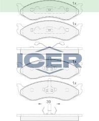 ICER ÖN FREN BALATA JEEP GRAND CHEROKEE I 4.0L 5.2L (91-99). WRANGLER (96-07) 4713175