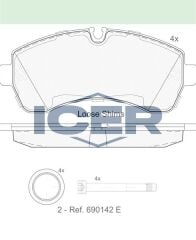 ICER FREN BALATA ON FISLI VW CRAFTER CIFT TEKER 2006-2018 /MERCEDES SPRINTER CIFT TEKER 2006-2018 / MERCEDES SPRINTER TEK TEKER 2018- / MERCEDES SPRINTER CIFT TEKER 2018- 2E0698151G