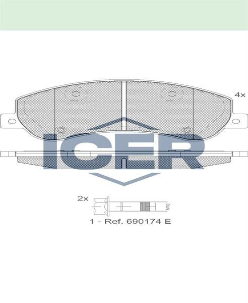 ICER FREN BALATA ON FISLI FORD TRANSIT (V347) 2.4 TDCI - 3.2 TDCI (ARKADAN ITISLI) 2006-2014 / TRANSIT (V348) 2.2 TDCI - 3.2 TDCI 2006-2014 / VW AMAROK 2.0 TDI - 2.0 BITDI - 2.0 TSI 2010- 2H0698151A