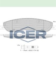 ICER FREN BALATA ON FISLI FORD TRANSIT (V347) 2.4 TDCI - 3.2 TDCI (ARKADAN ITISLI) 2006-2014 / TRANSIT (V348) 2.2 TDCI - 3.2 TDCI 2006-2014 / VW AMAROK 2.0 TDI - 2.0 BITDI - 2.0 TSI 2010- 2H0698151A