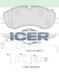 ICER FREN BALATA ON FISLI FORD TRANSIT CUSTOM (V362) 2.2 TDCI 2012-/TRANSIT (V363) 2.2 TDCI 2014- 1763915