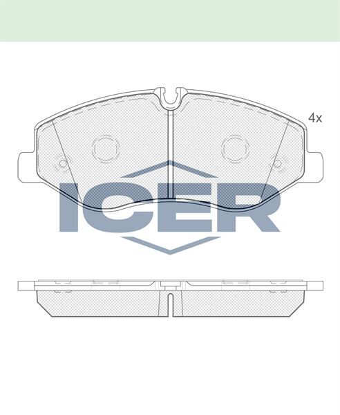 ICER FREN BALATA ON MERCEDES VITO (W447) 111 CDI 2014- / (W447) 114 CDI 2014- / (W447) 116 CDI 2014- / (W447) 119 BlueTEC 2014- 4474206600