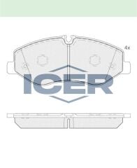 ICER FREN BALATA ON MERCEDES VITO (W447) 111 CDI 2014- / (W447) 114 CDI 2014- / (W447) 116 CDI 2014- / (W447) 119 BlueTEC 2014- 4474206600