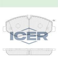 ICER FREN BALATA ON MERCEDES VITO (W447) 111 CDI 2014- / (W447) 114 CDI 2014- / (W447) 116 CDI 2014- / (W447) 119 BlueTEC 2014- 4474206600