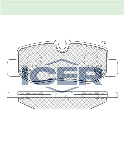 ICER FREN BALATA ARKA MERCEDES VITO (W447) 111 CDI 2014- / (W447) 114 CDI 2014- / (W447) 116 CDI 2014- / (W447) 119 BlueTEC 2014- 4474200120