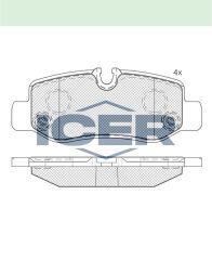 ICER FREN BALATA ARKA MERCEDES VITO (W447) 111 CDI 2014- / (W447) 114 CDI 2014- / (W447) 116 CDI 2014- / (W447) 119 BlueTEC 2014- 4474200120