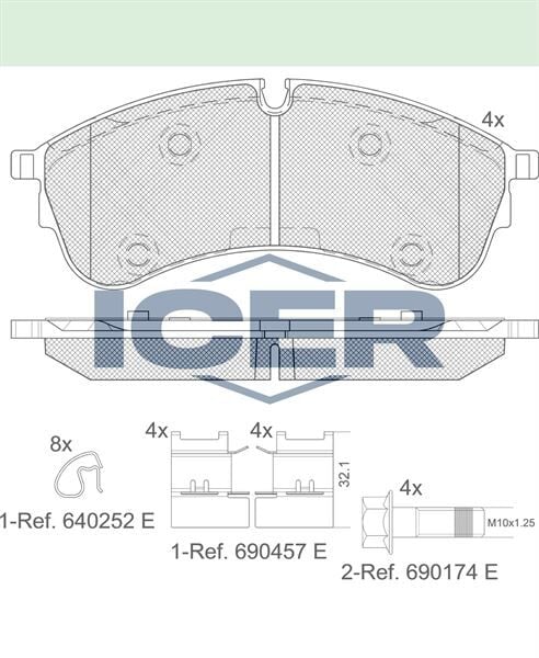 ICER FREN BALATA ON VOLKSWAGEN CRAFTER (SY_SZ) 2.0 TDI 2018- UZUN SASE / CIFT TEKER 2N0698151A