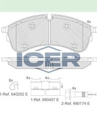 ICER FREN BALATA ON VOLKSWAGEN CRAFTER (SY_SZ) 2.0 TDI 2018- UZUN SASE / CIFT TEKER 2N0698151A