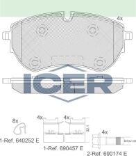 ICER FREN BALATA ON VOLKSWAGEN AMAROK 3.0 TDI V6 2017- 2H6698151