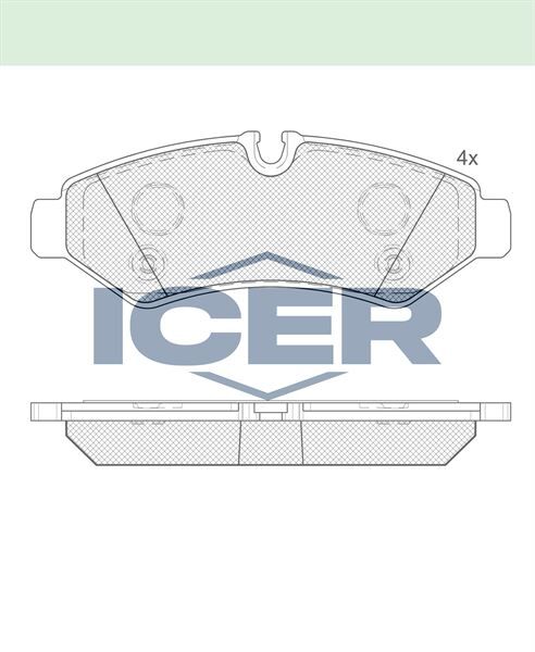 ICER FREN BALATA ARKA MERCEDES SPRINTER 3.5 T (907) 316 CDI 2018- / SPRINTER 4T (907) 414 CDI 2018- TEK TEKER 9074208101