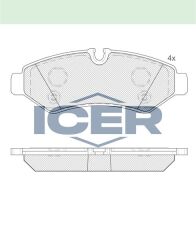 ICER FREN BALATA ARKA MERCEDES SPRINTER 3.5 T (907) 316 CDI 2018- / SPRINTER 4T (907) 414 CDI 2018- TEK TEKER 9074208101