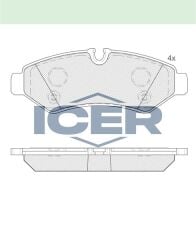 ICER FREN BALATA ARKA MERCEDES SPRINTER 3.5 T (907) 316 CDI 2018- / SPRINTER 4T (907) 414 CDI 2018- TEK TEKER 9074208101