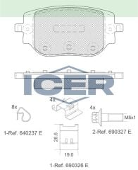 ICER FREN BALATA ARKA IKAZLI PEUGOT EXPERT 2020- / CITROEN JUMPY 2020- / OPEL ZAFIRA D 2020- / TOYOTA PROACE 2020- 1673597480