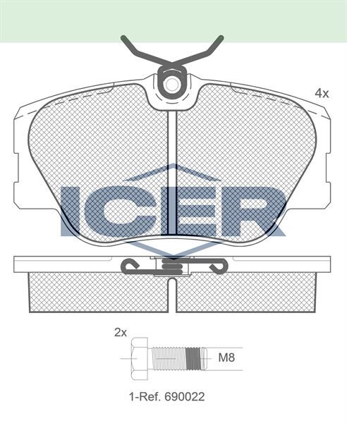 ICER FREN BALATA ON MERCEDES E SERISI (W124) E 200 D 1993-1995 / E SERISI (W124) E 200 1993-1995 / E SERISI (W124) E 250 D 1993-1995 0001429920