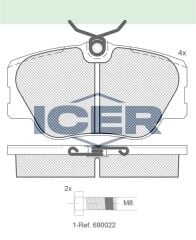 ICER FREN BALATA ON MERCEDES E SERISI (W124) E 200 D 1993-1995 / E SERISI (W124) E 200 1993-1995 / E SERISI (W124) E 250 D 1993-1995 0001429920