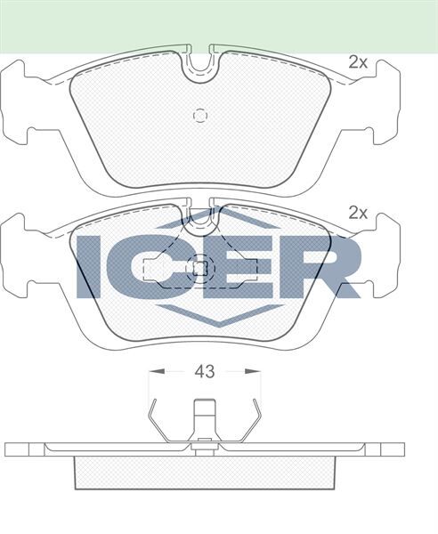 ICER .BALATA ON BMW 3 SERISI (E36) 318 i 1990-1998/ (E36) 320 i 1990-1998/ 3 SERISI (E46) 316i 1998-2005/ (E46) 318i 1998-2005/ (E46) 320D 1998-2005/ (E46) 325i 1998-2005/ (E46) 330 CD 1998-2005 34111160356