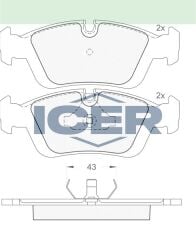 ICER .BALATA ON BMW 3 SERISI (E36) 318 i 1990-1998/ (E36) 320 i 1990-1998/ 3 SERISI (E46) 316i 1998-2005/ (E46) 318i 1998-2005/ (E46) 320D 1998-2005/ (E46) 325i 1998-2005/ (E46) 330 CD 1998-2005 34111160356