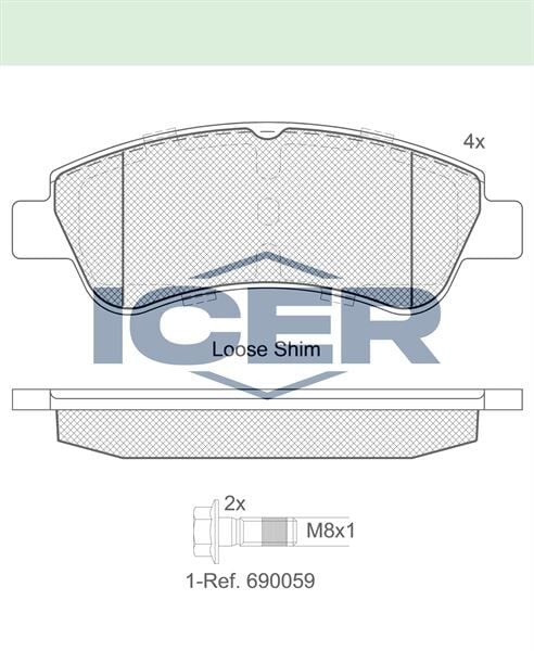ICER .BALATA ON PARTNER 96-08/301 1.6HDI 12-/307 1.4HDI 00-07/206 00-/207 05-/208 12-/2008 I 13-/BERLINGO 1.6 HDI 96-08/C-ELYSEE 1.6HDI 12-/C4 1.6HDI 04-09/C3 II 1.4 HDI 09-16/CORSA F 1.2-1.5 19- 1610489680