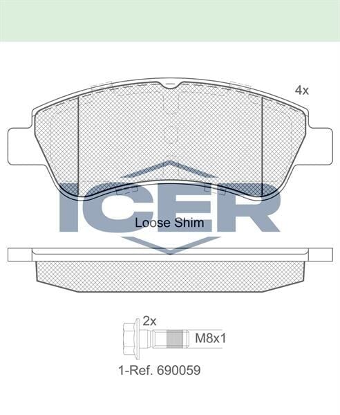 ICER .BALATA ON PARTNER 96-08/301 1.6HDI 12-/307 1.4HDI 00-07/206 00-/207 05-/208 12-/2008 I 13-/BERLINGO 1.6 HDI 96-08/C-ELYSEE 1.6HDI 12-/C4 1.6HDI 04-09/C3 II 1.4 HDI 09-16/CORSA F 1.2-1.5 19- 1610489680