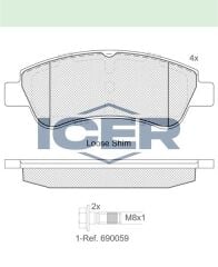 ICER .BALATA ON PARTNER 96-08/301 1.6HDI 12-/307 1.4HDI 00-07/206 00-/207 05-/208 12-/2008 I 13-/BERLINGO 1.6 HDI 96-08/C-ELYSEE 1.6HDI 12-/C4 1.6HDI 04-09/C3 II 1.4 HDI 09-16/CORSA F 1.2-1.5 19- 1610489680