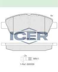 ICER .BALATA ON PARTNER 96-08/301 1.6HDI 12-/307 1.4HDI 00-07/206 00-/207 05-/208 12-/2008 I 13-/BERLINGO 1.6 HDI 96-08/C-ELYSEE 1.6HDI 12-/C4 1.6HDI 04-09/C3 II 1.4 HDI 09-16/CORSA F 1.2-1.5 19- 1610489680