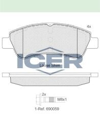 ICER .BALATA ON PARTNER 96-08/301 1.6HDI 12-/307 1.4HDI 00-07/206 00-/207 05-/208 12-/2008 I 13-/BERLINGO 1.6 HDI 96-08/C-ELYSEE 1.6HDI 12-/C4 1.6HDI 04-09/C3 II 1.4 HDI 09-16/CORSA F 1.2-1.5 19- 1610489680