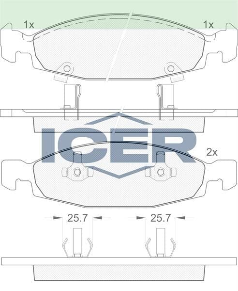 ICER ÖN BALATA JEEP GRAND CHEROKEE 2.5 2.5TD 3.1 (91-01) 2.7CRDİ 4.0 4.7 (99-9.05) 05011969AA