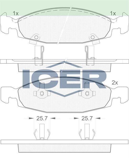 ICER ÖN BALATA JEEP GRAND CHEROKEE 2.5 2.5TD 3.1 (91-01) 2.7CRDİ 4.0 4.7 (99-9.05) 05011969AA