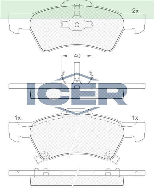 ICER ÖN BALATA DODGE CARAVAN III 3.3 AWD-3.8 T (00-07) 05019803AA