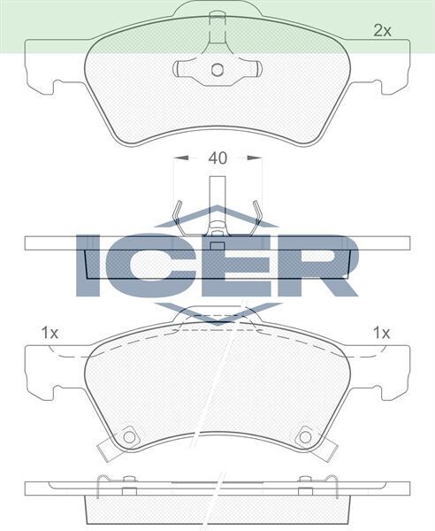 ICER ÖN BALATA DODGE CARAVAN III 3.3 AWD-3.8 T (00-07) 05019803AA