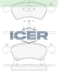 ICER ÖN BALATA DODGE CARAVAN III 3.3 AWD-3.8 T (00-07) 05019803AA