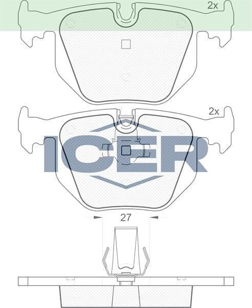 ICER FREN BALATA ARKA LAND ROVER RANGEROVER III 3.0 TD 6 02-2012/BMW X5 3.0 D 00-2007/(E53) 3.5 XD 00-2007/(E53) 4.4 00-2007/BMW X3 (E83) 2.0 D 04-2010/(E83) 3.0 D 2004-2010/(E83) 2.5 2004-2010 34211162862