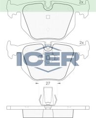 ICER FREN BALATA ARKA LAND ROVER RANGEROVER III 3.0 TD 6 02-2012/BMW X5 3.0 D 00-2007/(E53) 3.5 XD 00-2007/(E53) 4.4 00-2007/BMW X3 (E83) 2.0 D 04-2010/(E83) 3.0 D 2004-2010/(E83) 2.5 2004-2010 34211162862