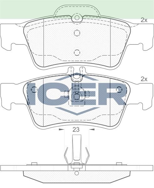 ICER FREN BALATA ARKA MERCEDES E SERISI (W211) E 320 CDI 2002-2008/(W211) E 280 CDI 2002-2008/(W211) E 200 02-2008/(W211) E 220 CDI 02-2008/CLS (C218) CLS 250 CDI 2012-/(W220) S 320 CDI 98-2005 0004230230
