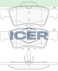 ICER FREN BALATA ARKA MERCEDES E SERISI (W211) E 320 CDI 2002-2008/(W211) E 280 CDI 2002-2008/(W211) E 200 02-2008/(W211) E 220 CDI 02-2008/CLS (C218) CLS 250 CDI 2012-/(W220) S 320 CDI 98-2005 0004230230