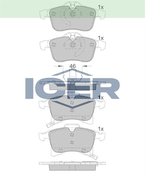 ICER FREN BALATA ON IKAZLI ASTRA H 1.3 CDTI 2004-2010/ ZAFIRA B 1.6 2005-2011/ COMBO C 1.3 CDTI 2001-2006/ MERIVA A 1.3 CDTI 2003-2010/ OPEL CORSA E 1.4 2014-/ CORSA E 1.2 2014-/ MERIVA B 1.4 2010- 1605080