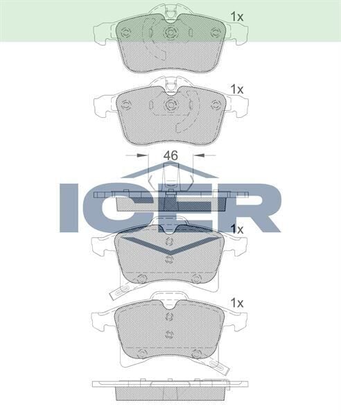 ICER FREN BALATA ON IKAZLI ASTRA H 1.3 CDTI 2004-2010/ ZAFIRA B 1.6 2005-2011/ COMBO C 1.3 CDTI 2001-2006/ MERIVA A 1.3 CDTI 2003-2010/ OPEL CORSA E 1.4 2014-/ CORSA E 1.2 2014-/ MERIVA B 1.4 2010- 1605080