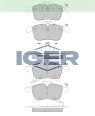 ICER FREN BALATA ON IKAZLI ASTRA H 1.3 CDTI 2004-2010/ ZAFIRA B 1.6 2005-2011/ COMBO C 1.3 CDTI 2001-2006/ MERIVA A 1.3 CDTI 2003-2010/ OPEL CORSA E 1.4 2014-/ CORSA E 1.2 2014-/ MERIVA B 1.4 2010- 1605080