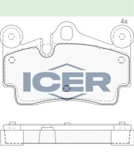 ICER FREN BALATA ARKA VOLKSWAGEN TOUAREG (7LA,7L6,7L7) 6.0i W12 17-18 JANT 2002-2010 7L0698451