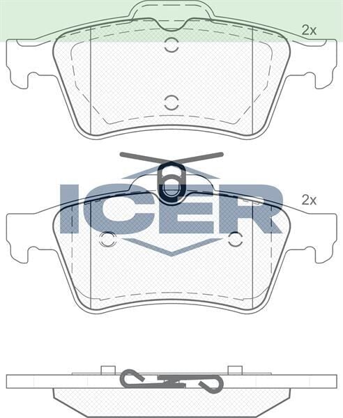 ICER FREN BALATA ARKA VECTRA C 1.6 16v-1.9 CDTI-2.0 DTI 2002-2008/CITROEN C5 III 1.6 HDI-1.6 THP 08-2015/PEUGEOT 508 1.6E-HDI 2010-/FOCUS II 1.6 TDCI 2004-2011/TRANSIT CON. 1.8 TDCI 2002-2013 1233679