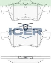 ICER FREN BALATA ARKA VECTRA C 1.6 16v-1.9 CDTI-2.0 DTI 2002-2008/CITROEN C5 III 1.6 HDI-1.6 THP 08-2015/PEUGEOT 508 1.6E-HDI 2010-/FOCUS II 1.6 TDCI 2004-2011/TRANSIT CON. 1.8 TDCI 2002-2013 1233679