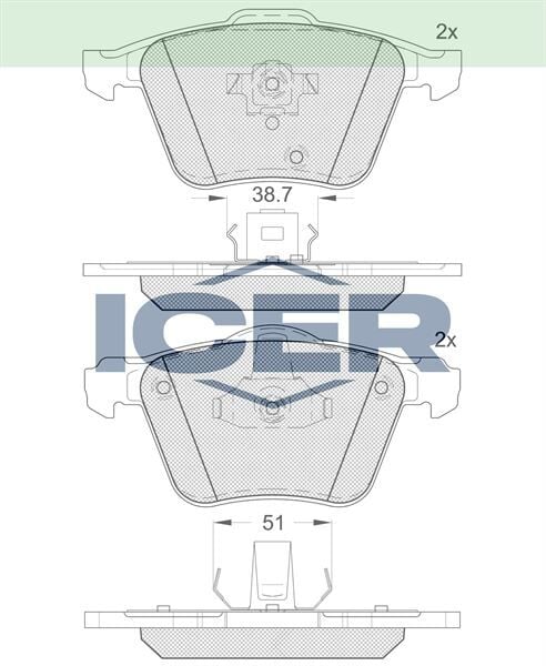 ICER FREN BALATA ON VOLVO XC90 I 2.5 T 2002-2014 274331